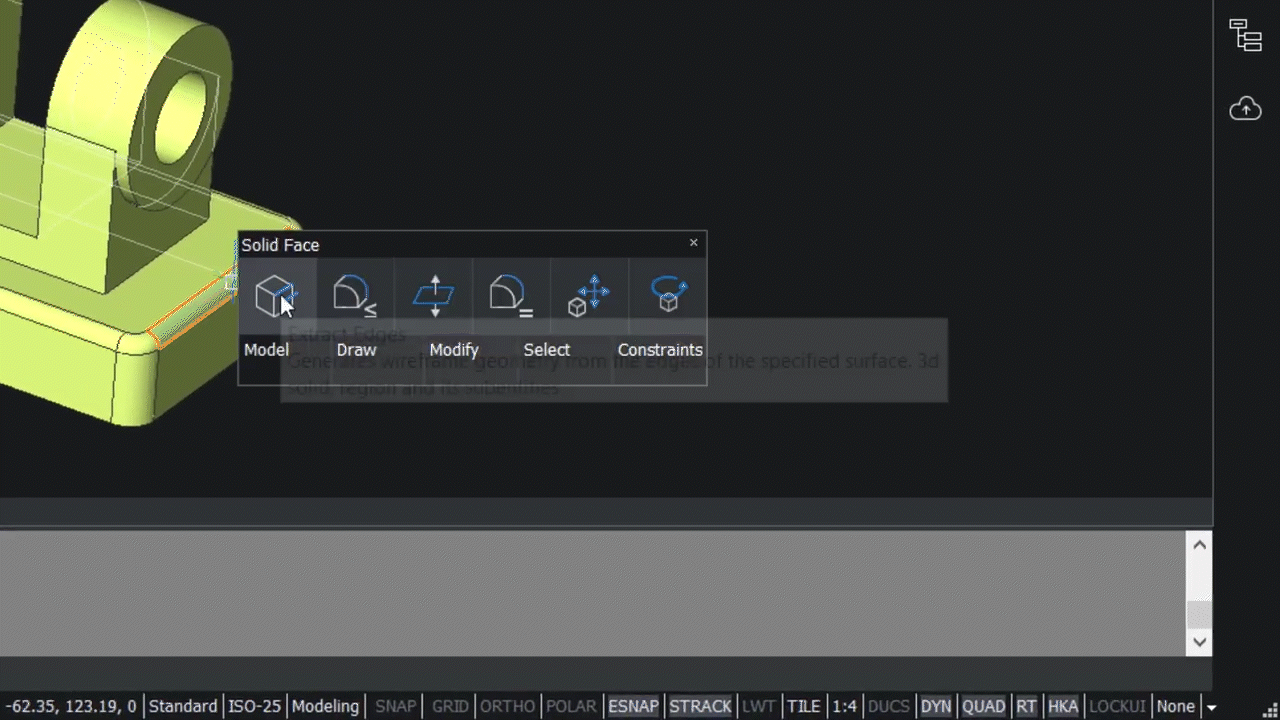 How to use Automatic chamfer recognition in BricsCAD 0,24-0,26