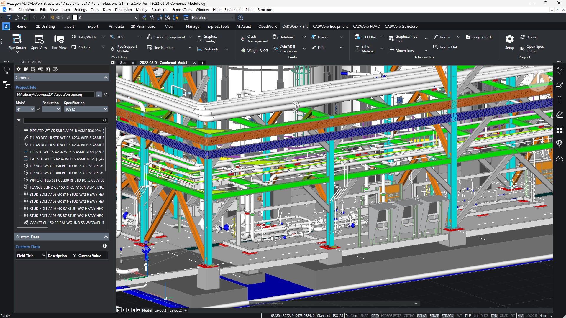BricsCAD - MegChem - Project Image - Pipe Rack