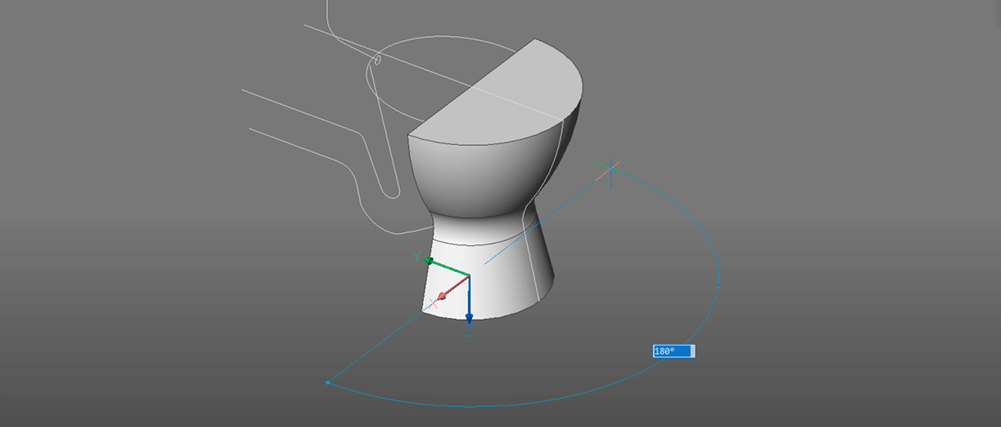 2D, 3D, BIM - 7 The Bathroom Part 3 - The toilet- 6 revolve