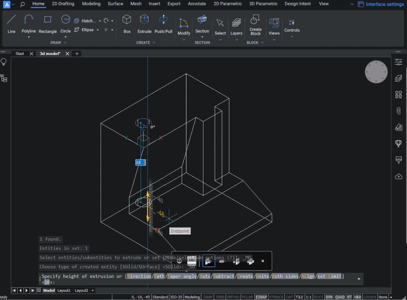 BricsCAD Mechanical component 