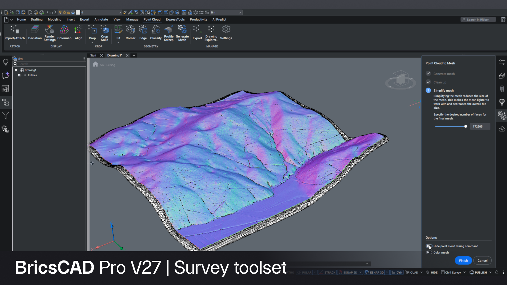 BricsCAD Survey toolset Hero Image