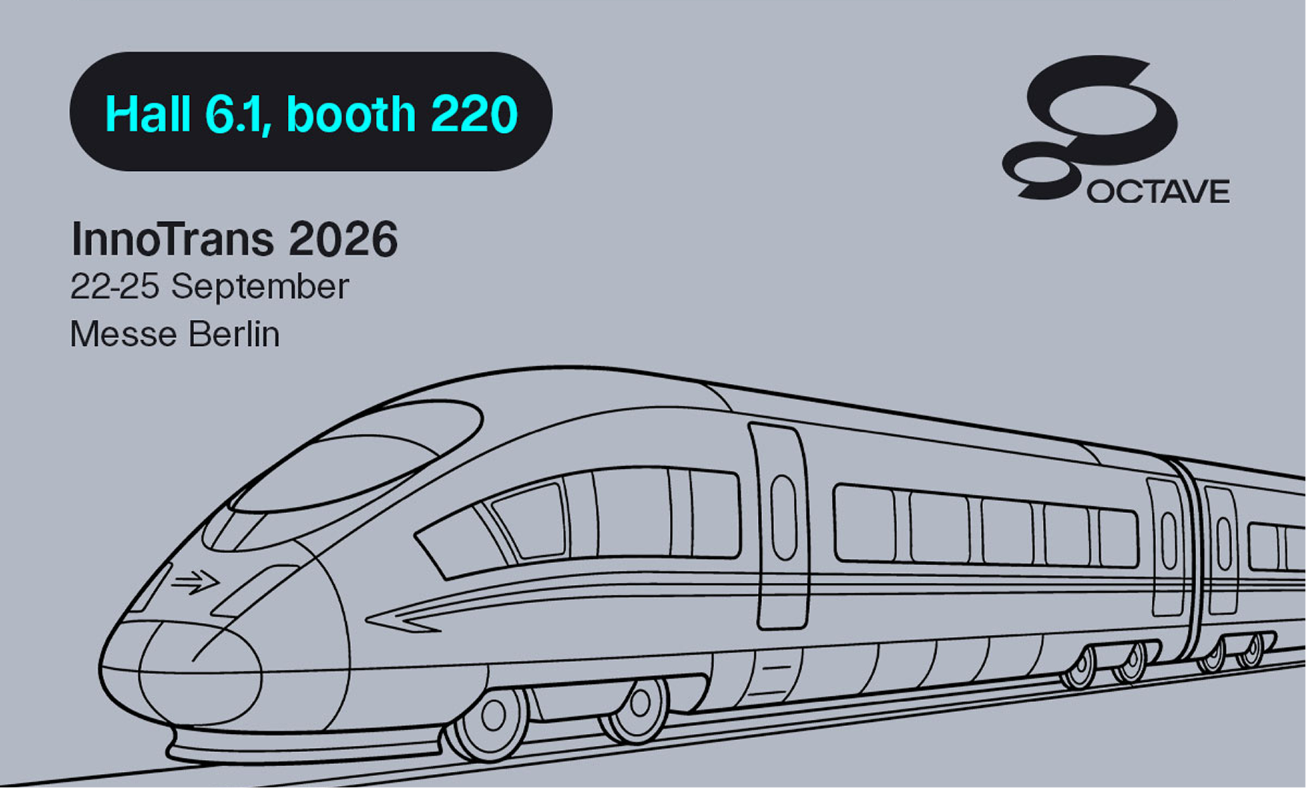 InnoTrans tradeshow banner, Sept 22-25 2026