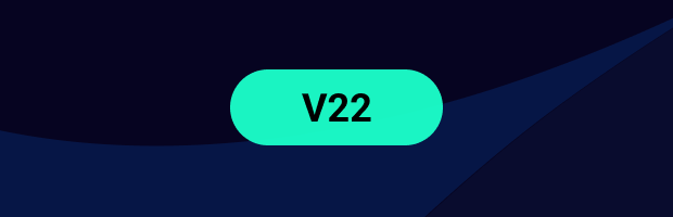New in V22 badge