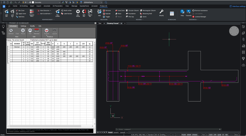 rebar detailing integration