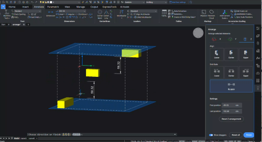 Gaps in ARRANGE Command