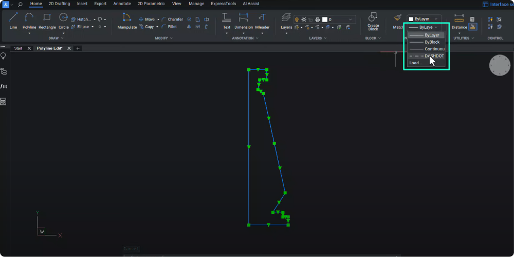 Linetype polyline