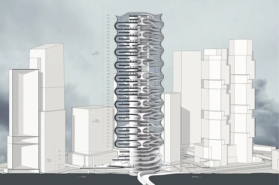 Skyhive architecture competition winners 2019- 13-sectional-perspective sanesize