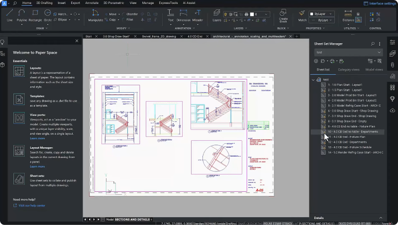 Conjuntos de Folhas do BricsCAD V24