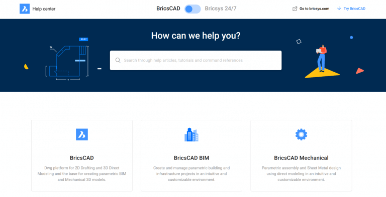 3 Steps to Get Help at Bricsys- help-center-768x393