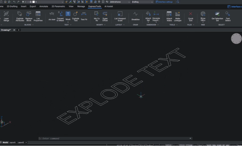 Explode Text 2 View