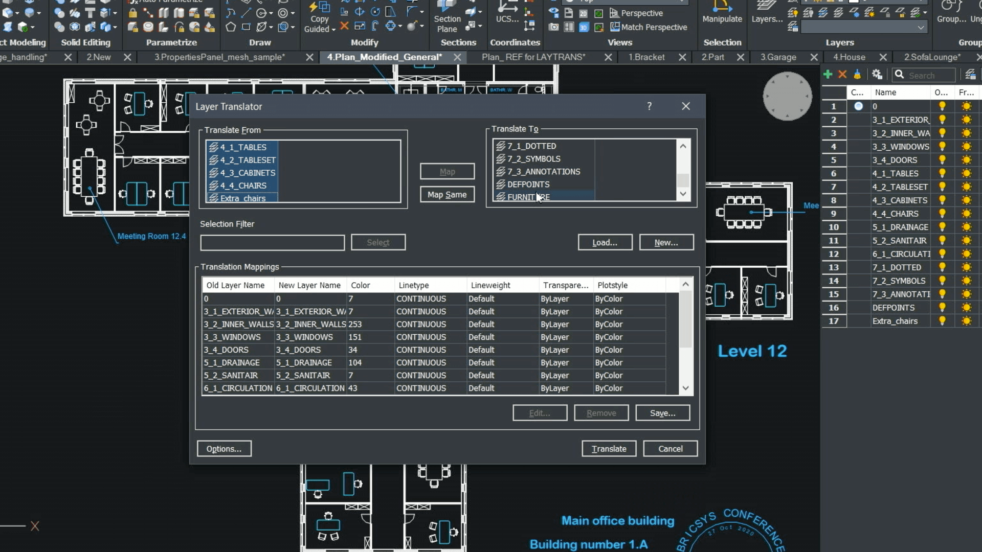 What’s New For BricsCAD<sup>®</sup> Lite V21- Automatically-map-layer-structures-to-other-drawings