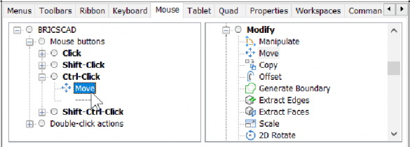 Mouse, Double-click & Tablet Buttons - Customizing BricsCAD<sup>®</sup> - P12- 17-585x210