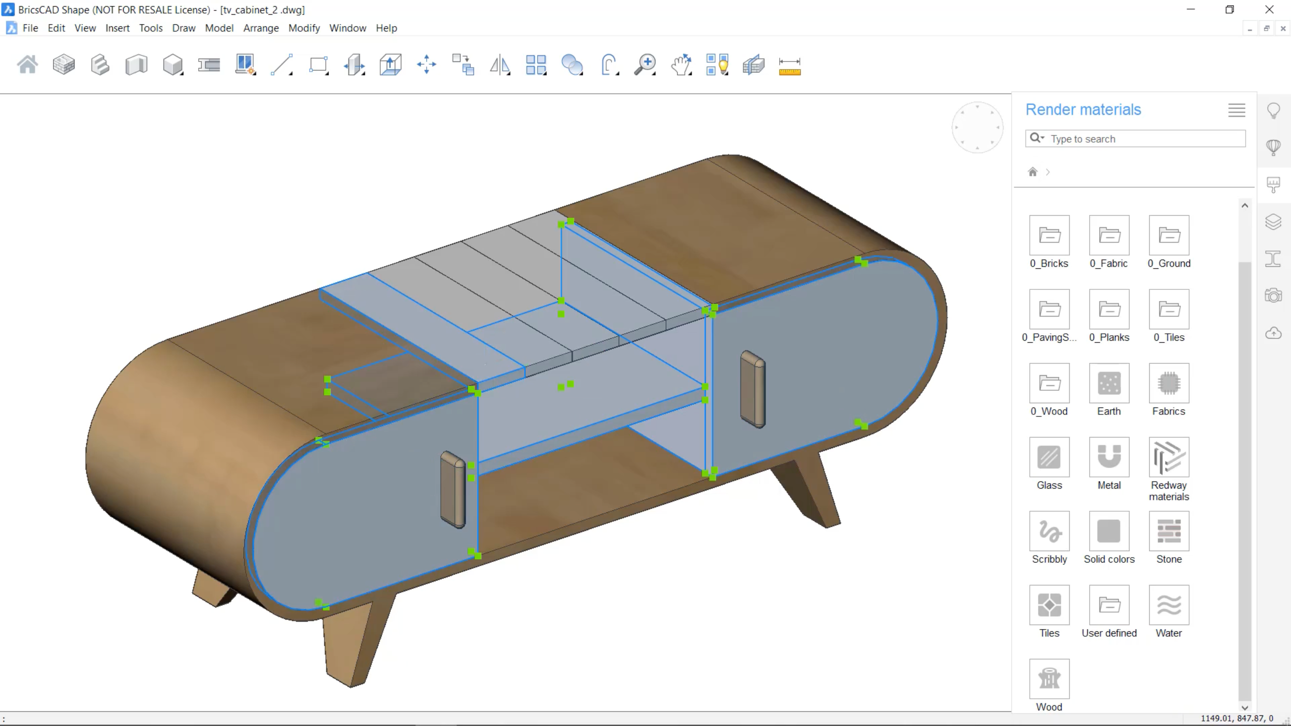 Materials - Shape cabinet Materials - Shape cabinet