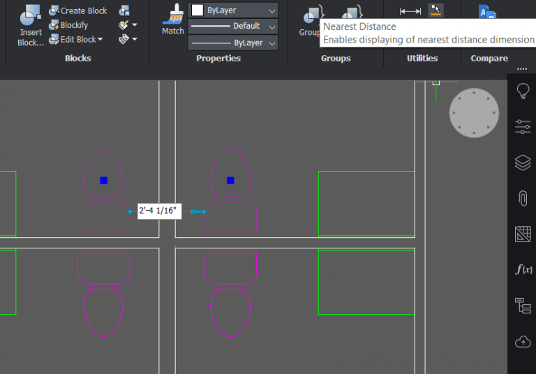 24 Tips for Moving from AutoCAD® to BricsCAD®- nearest distance-768x536