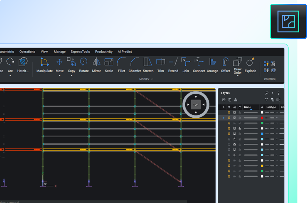 A lightweight 2D CAD solution