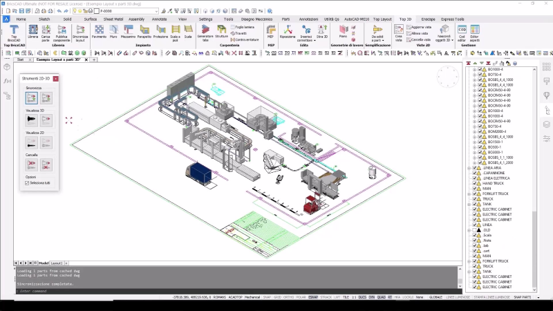 Layout manufacturing facilities with BricsCAD