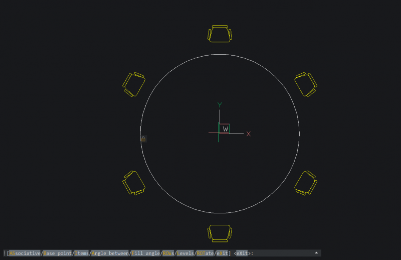 -1 Parametric Table and Chairs With Visibility States – Easy Builds- 4 array polar-800x518