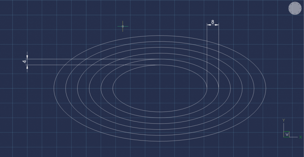 Offset - Parallel Lines in BricsCAD- distance-1024x531