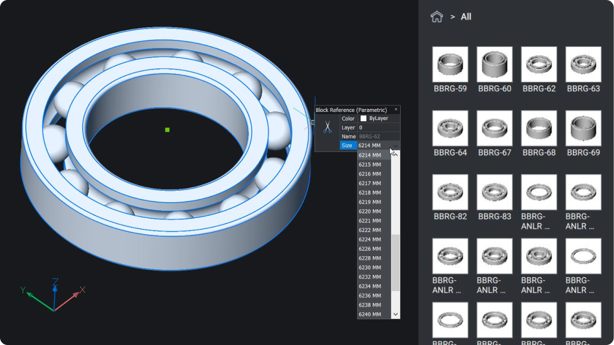 Built-in parametric, 2D, and 3D Blocks Library Built-in parametric, 2D, and 3D Blocks Library