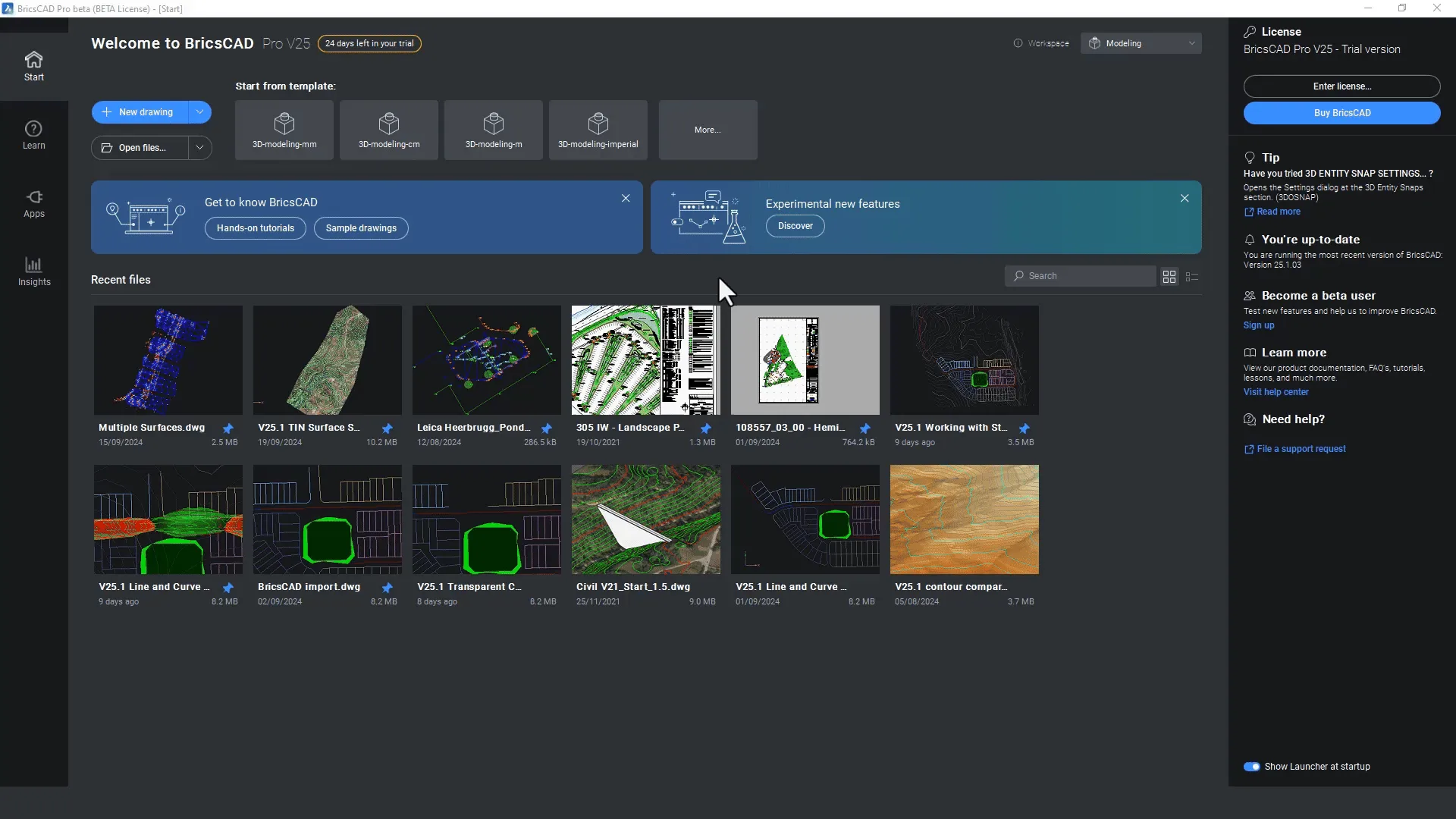 V25 BricsCAD Pro Mode expérimental - GIF