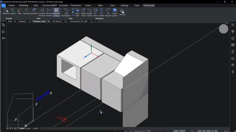 BIM tools to create a building from a set of solids