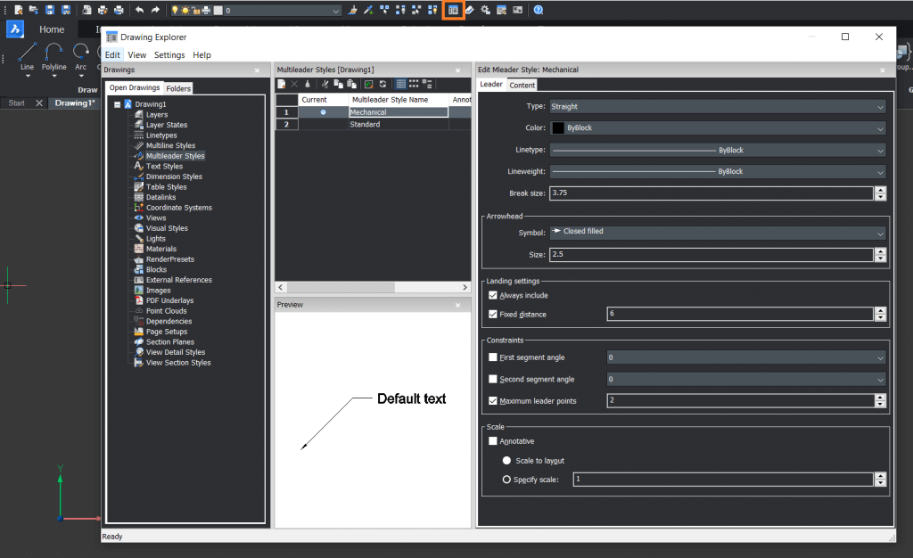 24 Tips for Moving from AutoCAD<sup>®</sup> to BricsCAD<sup>®</sup>- drawing explorer-1024x626