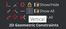 Use 2D Constraints and Parameters to Create a Bracket- vertical constraints