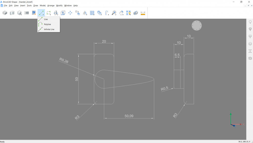 Opening, Editing and Exporting files in BricsCAD Shape- screen-1024x578