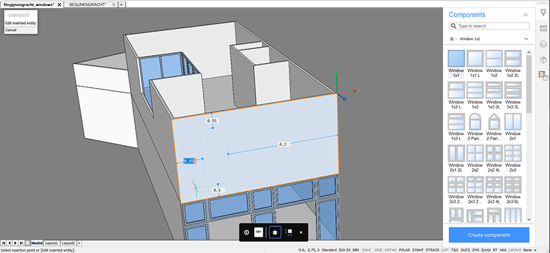 2D, 3D, BIM - 10 The House P3 - 10 windowinsert