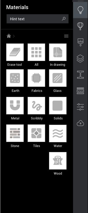 User Interface - New for BricsCAD V20- side panel