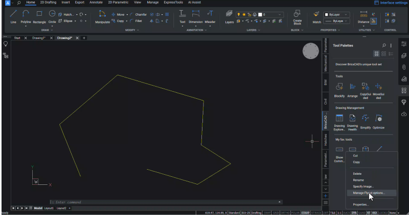 BricsCAD Tool Palette 2