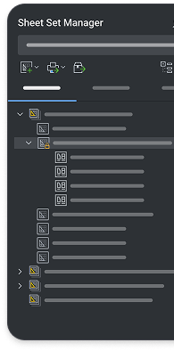 BricsCAD UI -Sheet Set Manager