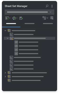 BricsCAD UI -Sheet Set Manager BricsCAD UI -Sheet Set Manager