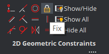Use 2D Constraints and Parameters to Create a Bracket- fix constraint