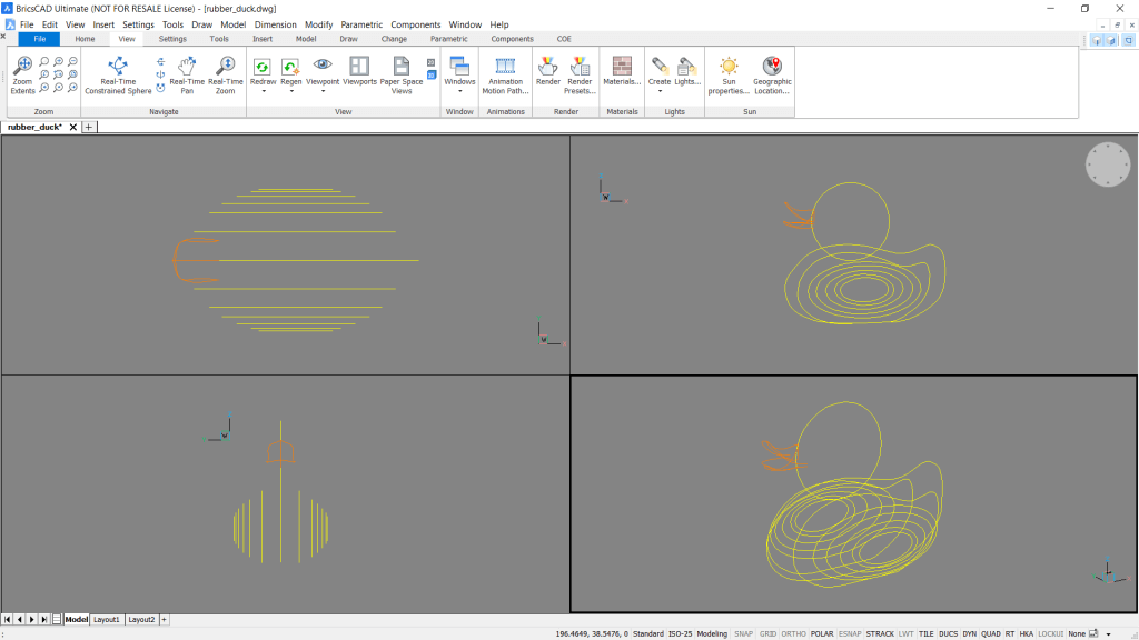 2D, 3D, BIM - 12 A Rubber Duck- 1 lines-1024x576