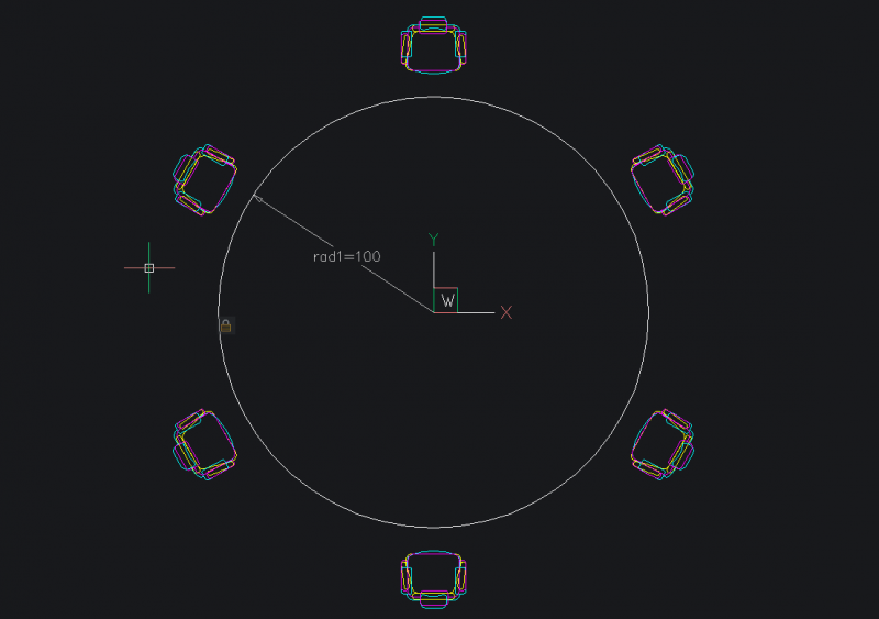 -1 Parametric Table and Chairs With Visibility States – Easy Builds- 6 radius-800x563