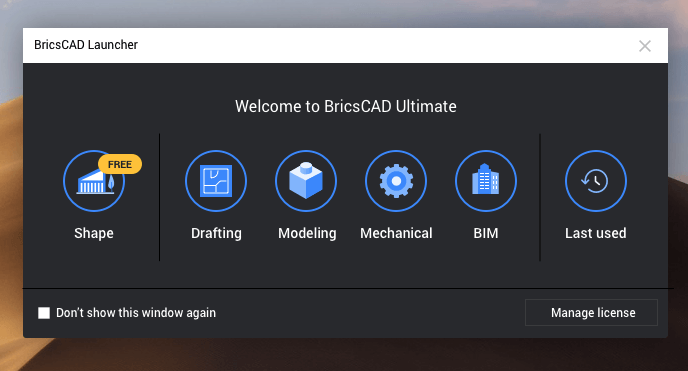 User Interface - New for BricsCAD V20- launcher new