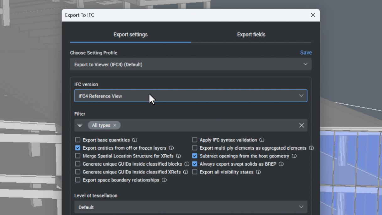 How to share IFC BIM data in BricsCAD BIM