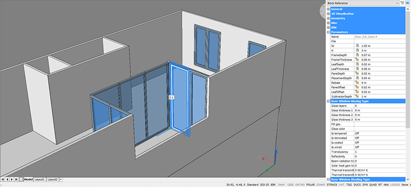 2D, 3D, BIM - 10 The House P3 - Windows and Doors- 27 parameter
