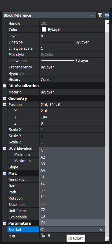 Use 2D Constraints and Parameters to Create a Bracket- e8 parameters panel