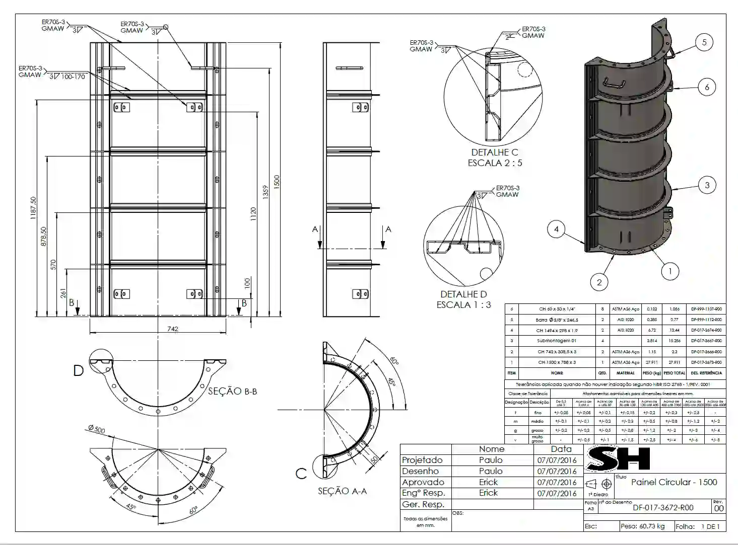 Formwork designed on CAD