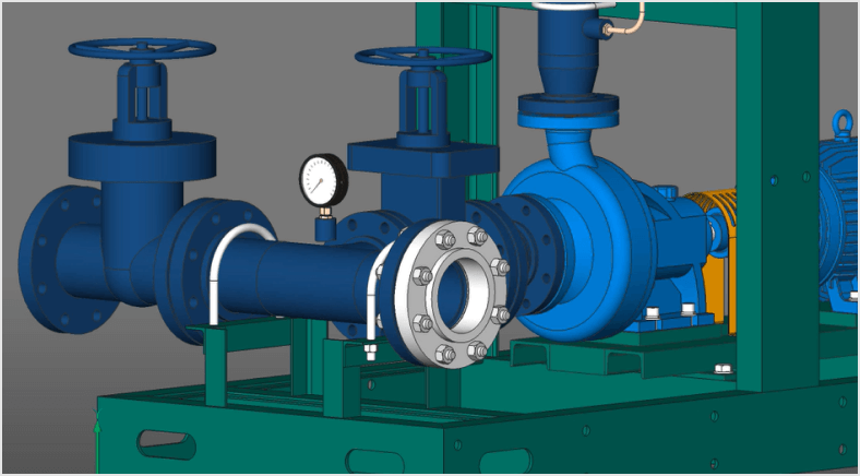 Smart piping design BricsCAD Mechanical