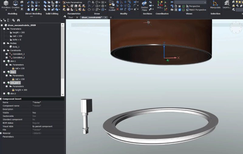 Make a Drum Kit With Parametric Modeling- bottom rim