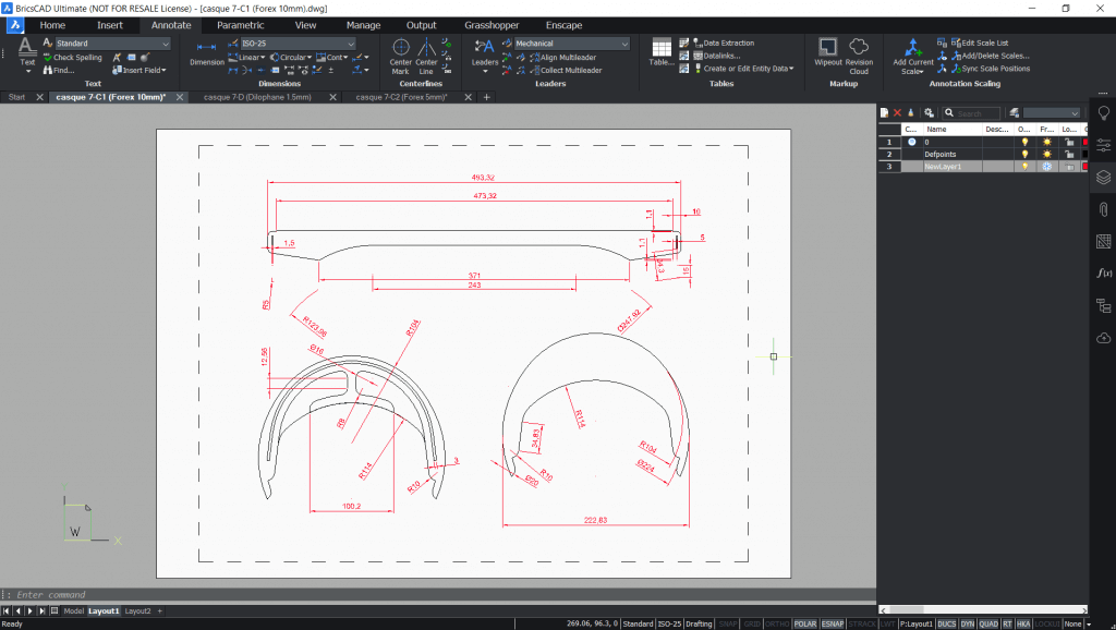 How Covid-19 is fueling creativity in CAD design- face shield technical drawing-1024x578