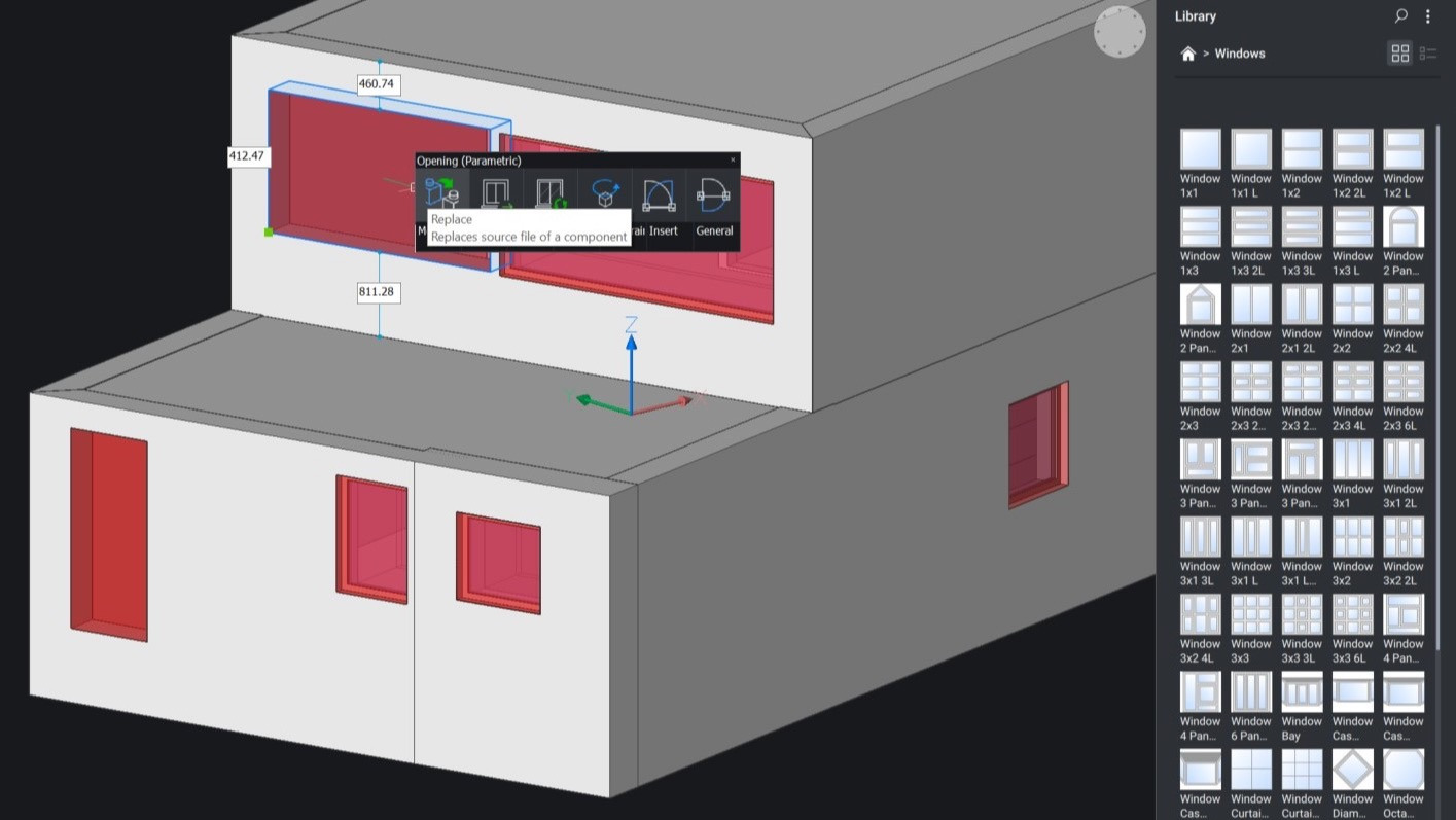 Automatic creation of openings Automatic creation of openings