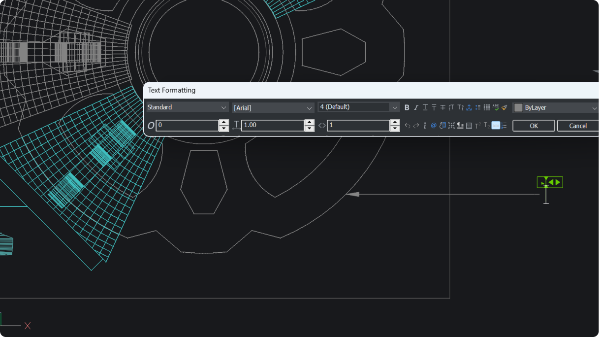 Temporary ortho mode for MLeader