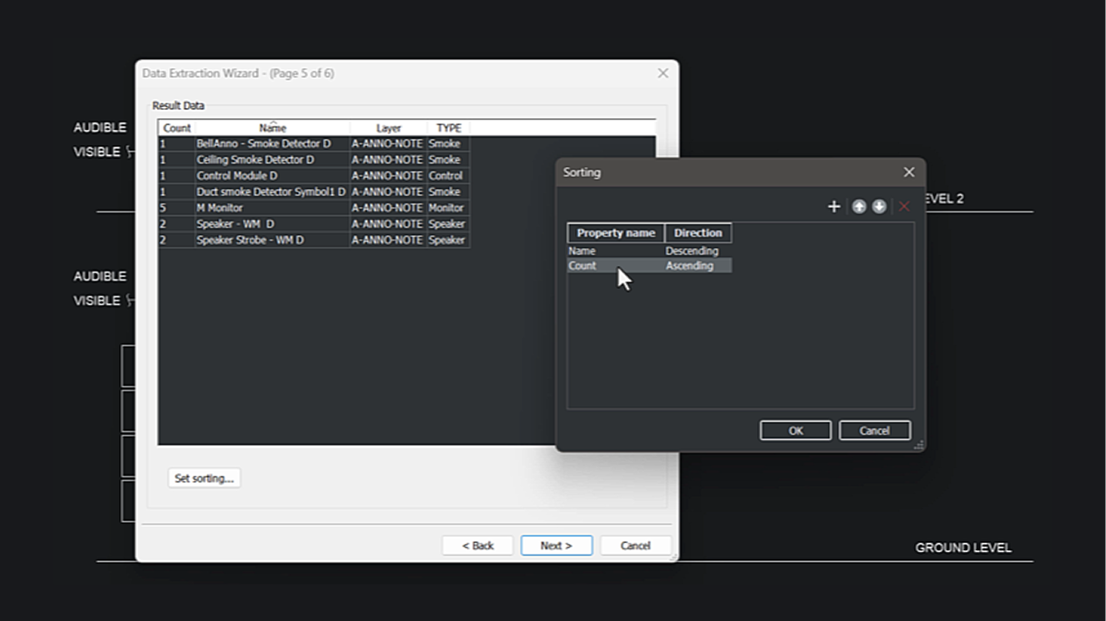 Data sorting before output for less manual rework
