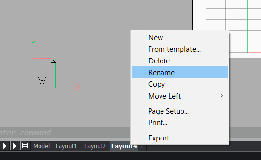 Layouts and Templates - Paper Space in BricsCAD- rename