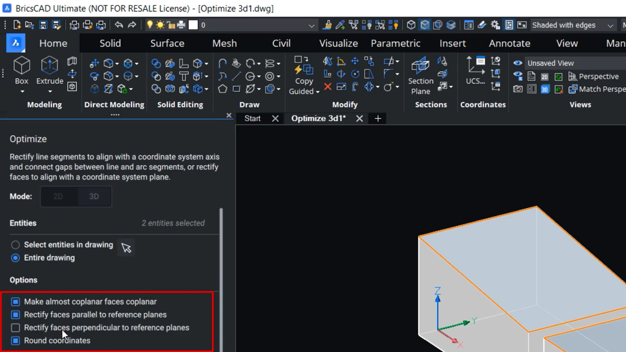 Optimize 3D In BricsCAD V22 - Bricsys Blog