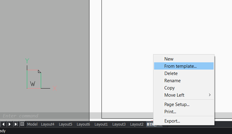 Layouts and Templates - Paper Space in BricsCAD- from template